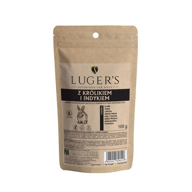 Luger's indyk, królik adult 100 g