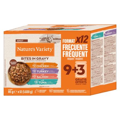 Nature's Variety Bites mix smaków w sosie adult 85 g × 12