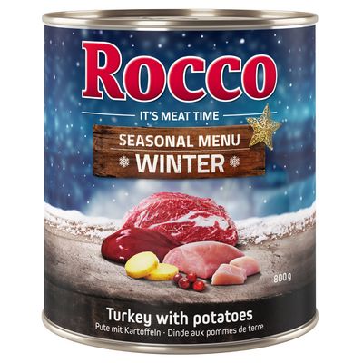 Rocco Winter Menu indyk, wołowina adult 800 g × 6