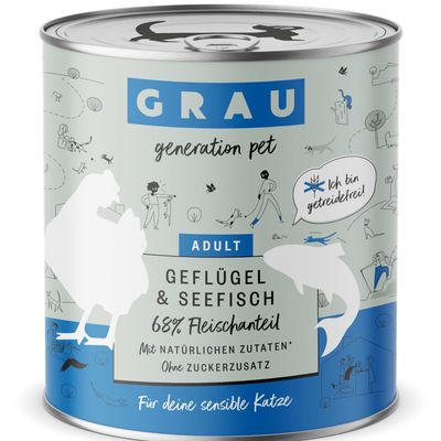 GRAU drób, ryby adult 800 g × 6