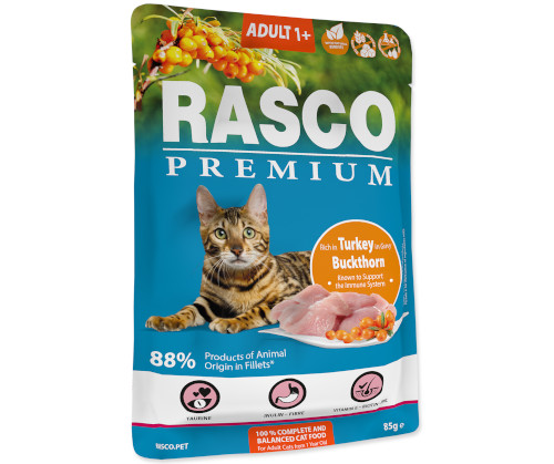 Rasco Premium indyk z rokitnikiem w sosie adult 85 g