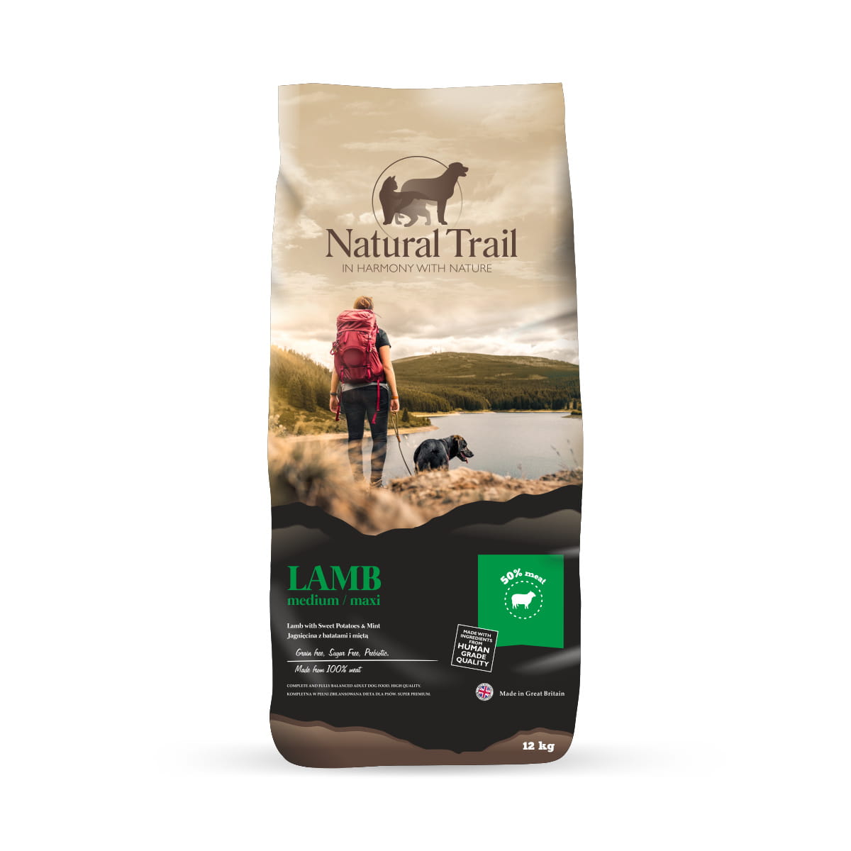 Natural Trail jagnięcina adult średnie rasy 12 kg