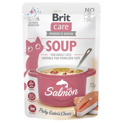 Brit Care łosoś w bulionie adult 75 g × 30