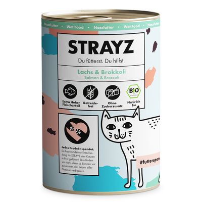 STRAYZ łosoś z brokułami adult 400 g × 6