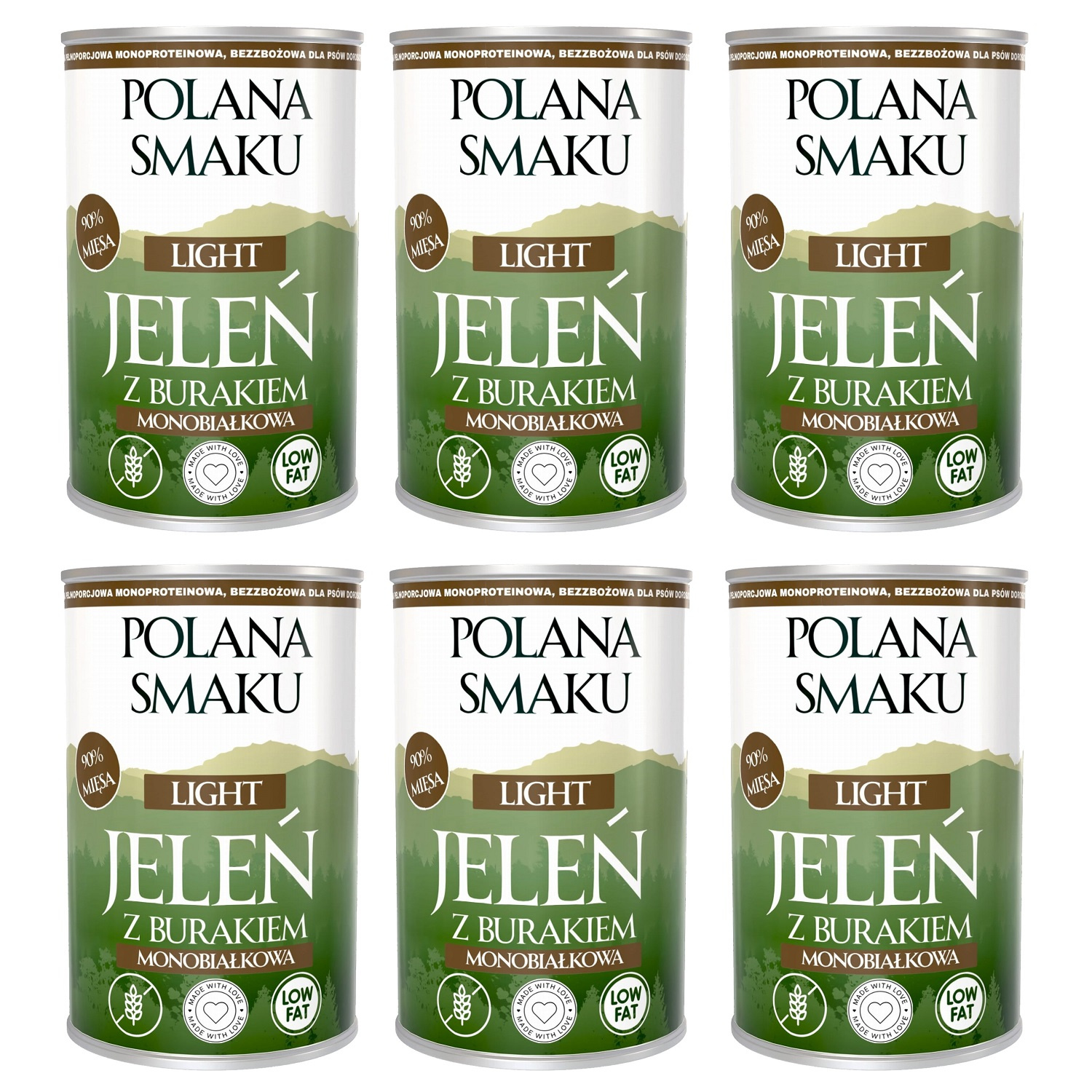 Polana Smaku Light jeleń 400 g × 6