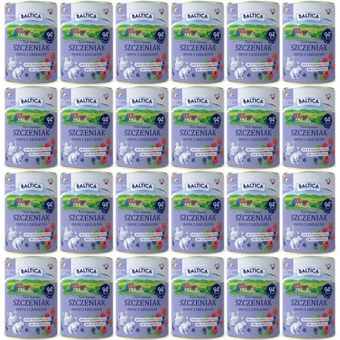 Baltica Smaki regionów indyk, królik puppy 400 g × 24
