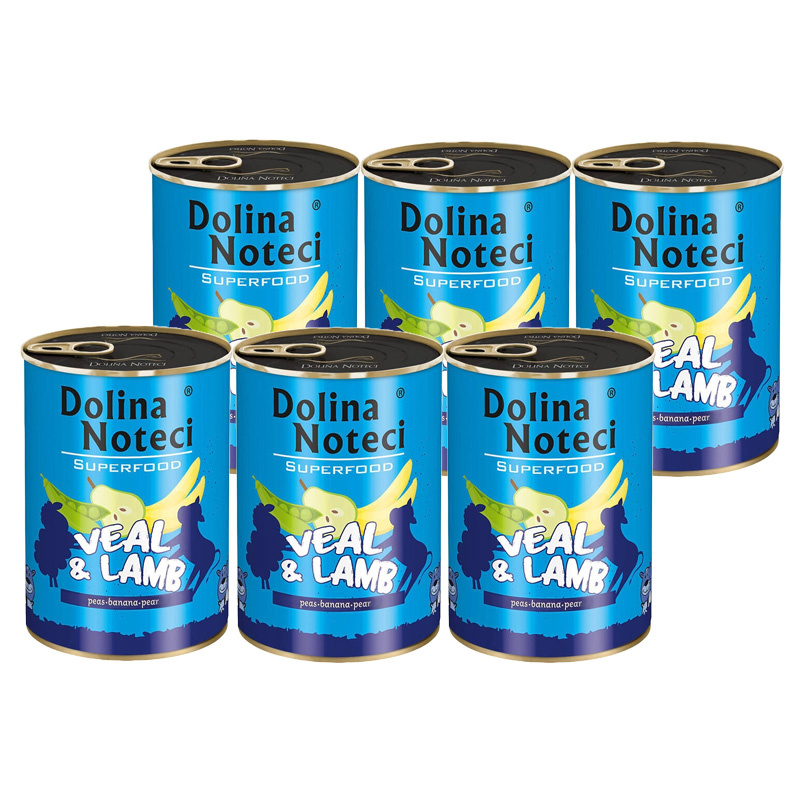 Dolina Noteci Premium Superfood cielęcina, jagnięcina adult 400 g × 6
