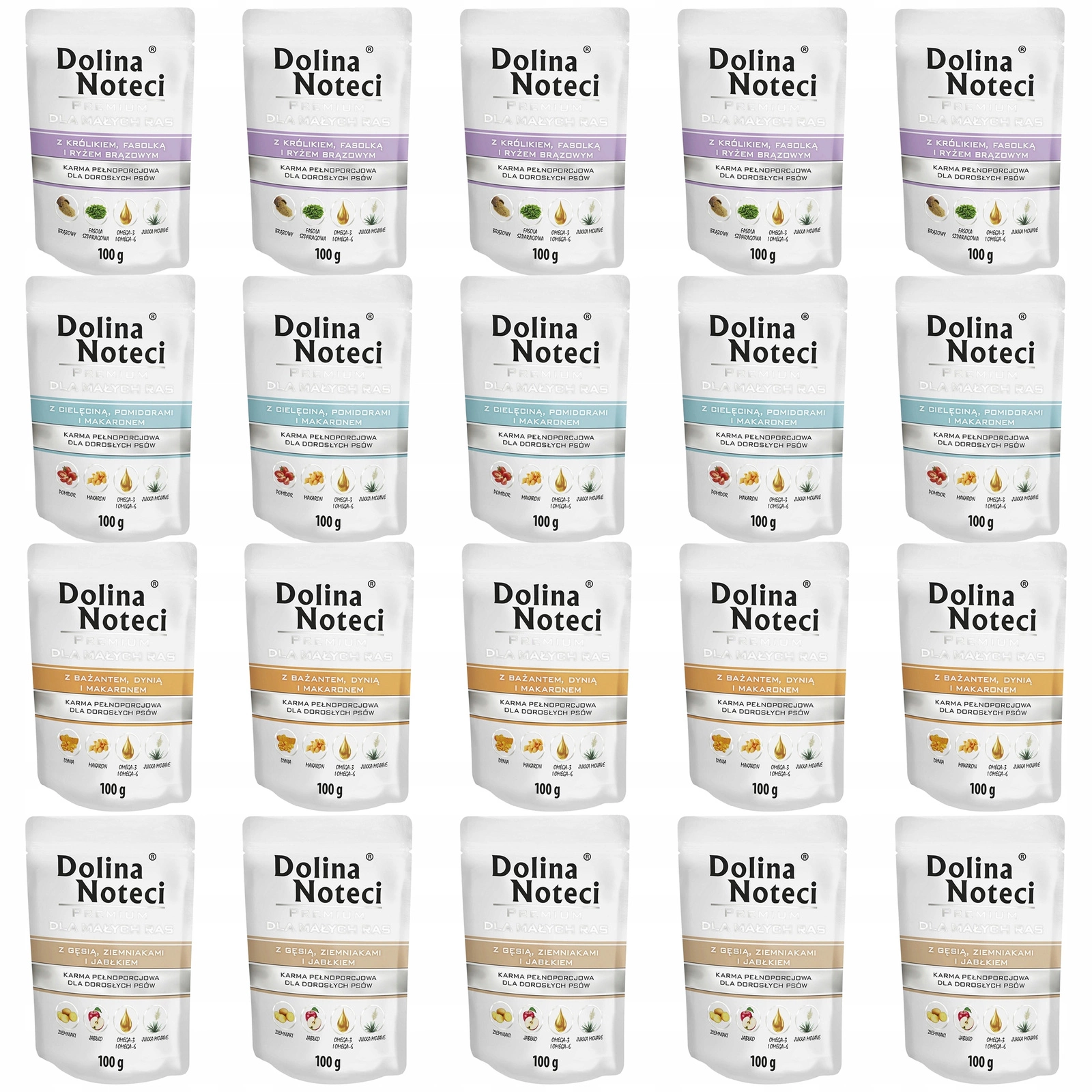 Dolina Noteci Premium bażant, cielęcina małe rasy 100 g × 20
