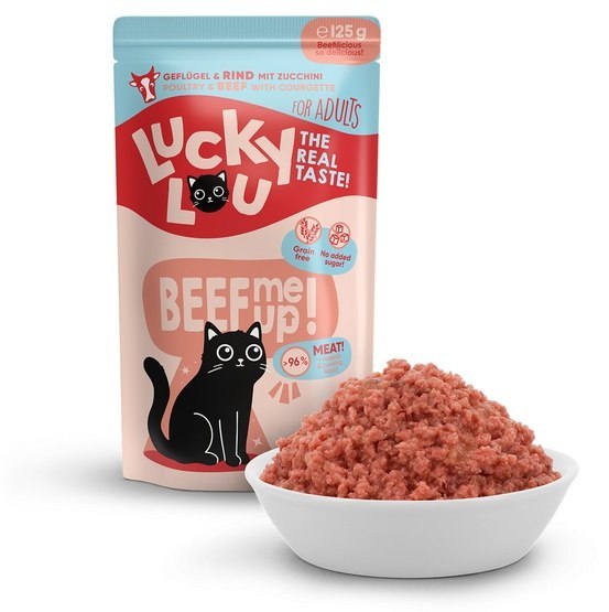 Lucky Lou Lifestage drób, wołowina adult 125 g