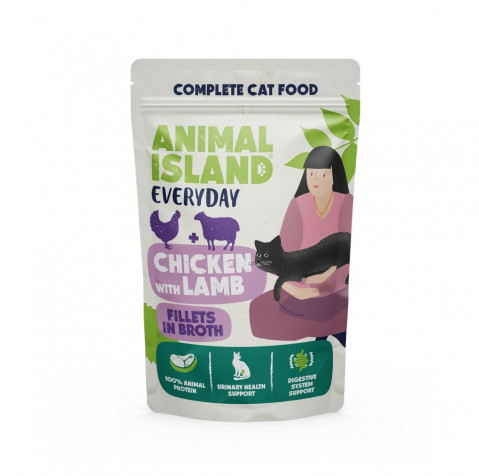 Animal Island Everyday Digestive Sensitive jagnięcina, kurczak w bulionie adult 85 g