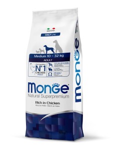 Monge Superpremium kurczak adult średnie rasy 12 kg