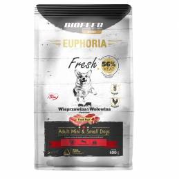 BioFeed Euphoria Fresh Meat wieprzowina, wołowina adult małe rasy 500 g