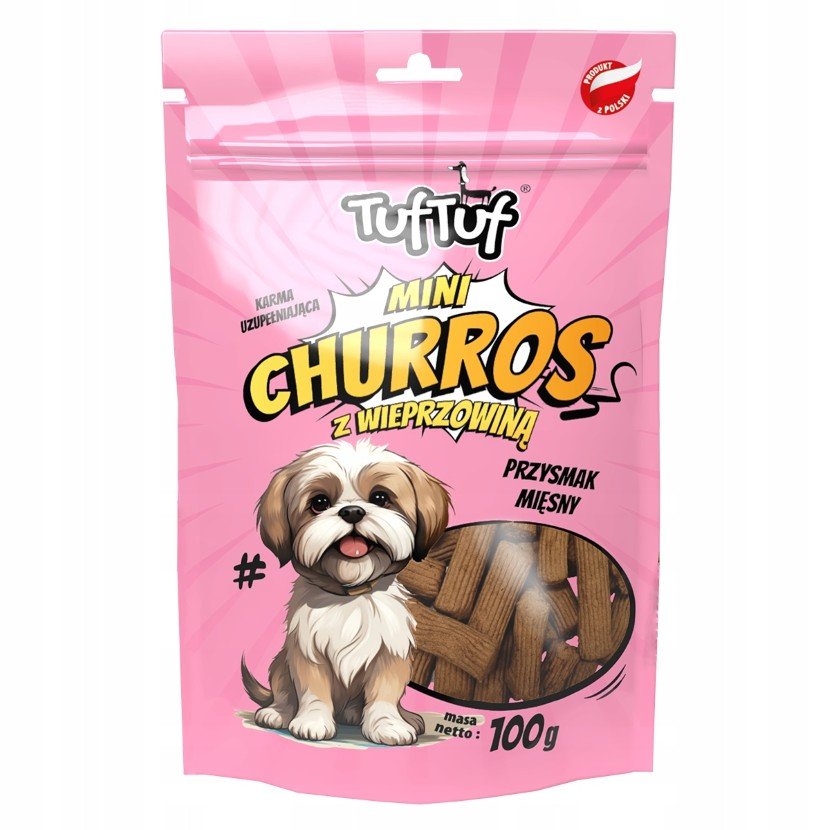 Tuf Tuf Mini Churros wieprzowina adult małe rasy 100 g