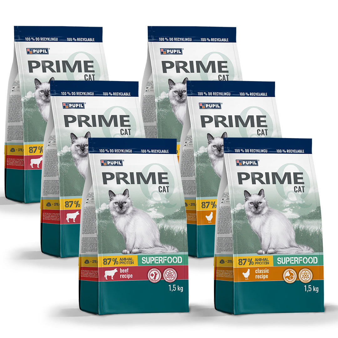 Pupil Prime mix smaków adult 1,5 kg × 6