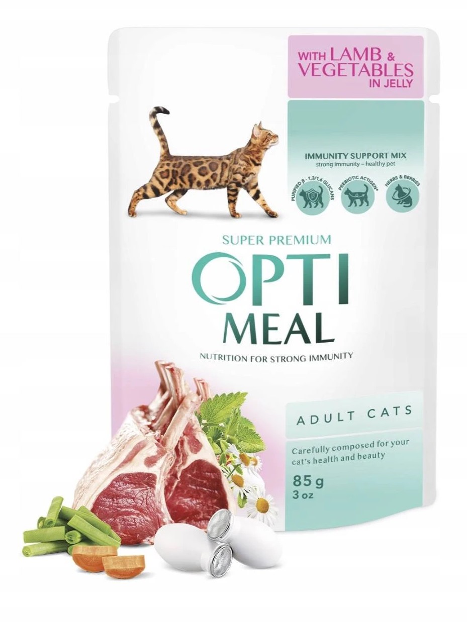 Optimeal jagnięcina z warzywami w galaretce adult 85 g