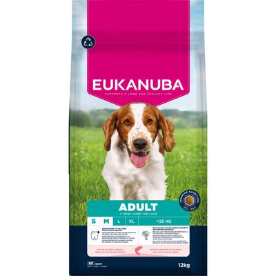 Eukanuba Premium Nutrition łosoś adult małe rasy, średnie rasy 12 kg × 2