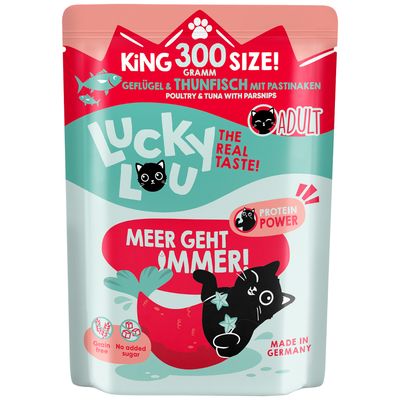 Lucky Lou drób, tuńczyk w bulionie adult 300 g × 6