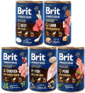Brit Premium by Nature jagnięcina, kurczak, ryba, wieprzowina, wołowina adult 400 g × 5
