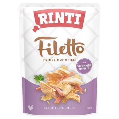 Rinti Filetto kaczka, kurczak, szynka adult 100 g × 24