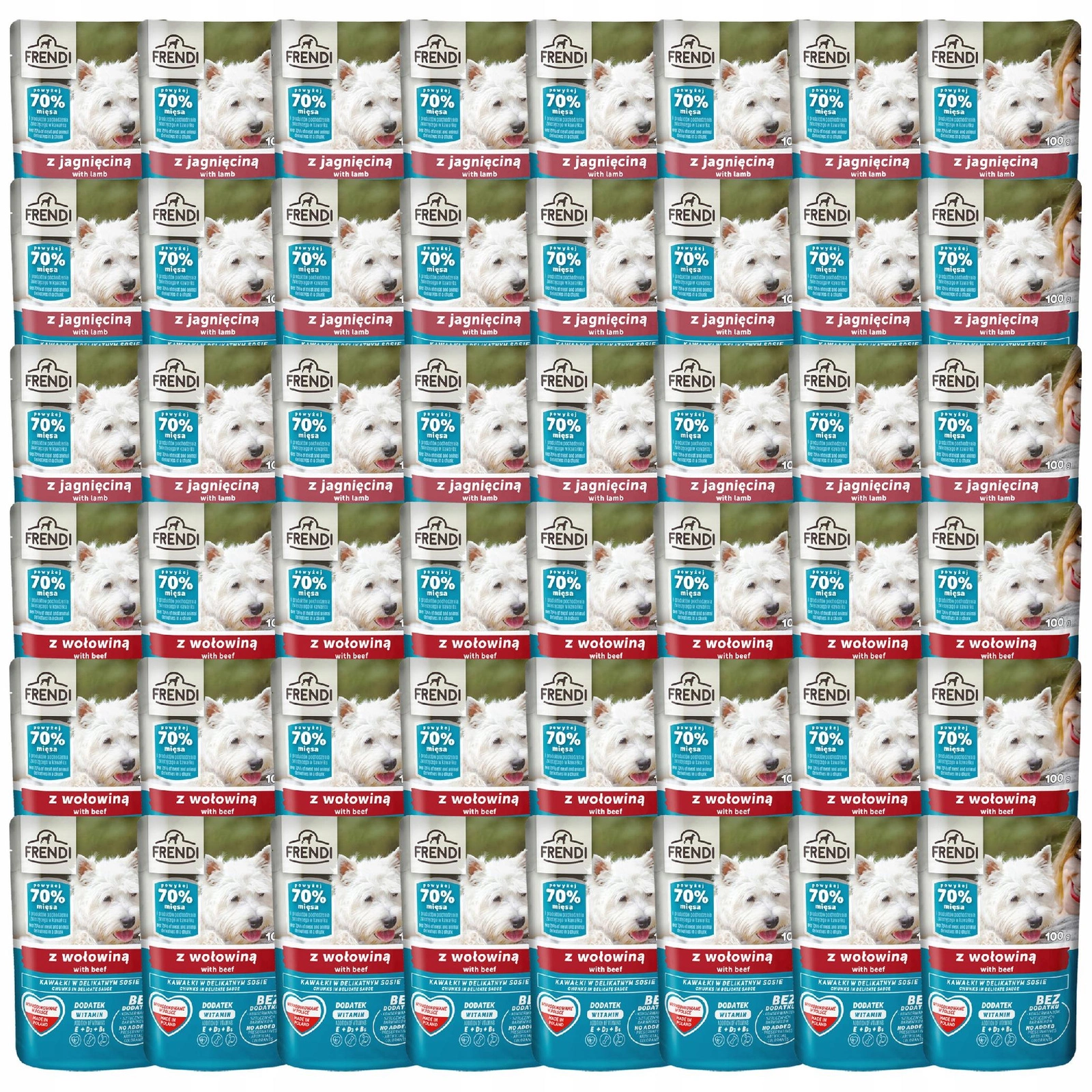 Pet Republic Frendi jagnięcina, wołowina 100 g × 48