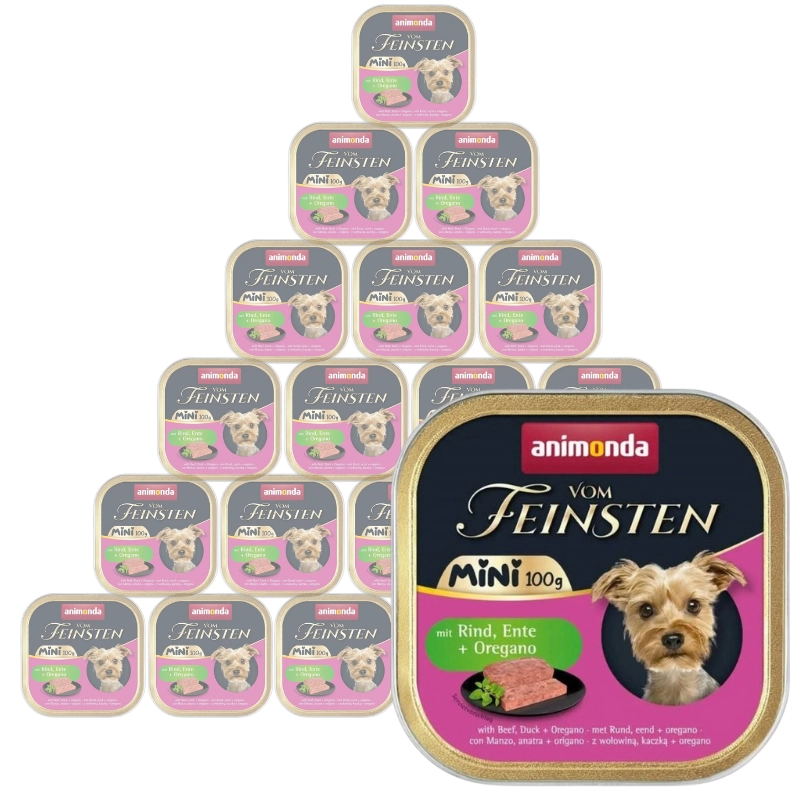 Animonda Vom Feinsten wołowina, kaczka adult małe rasy 100 g × 32