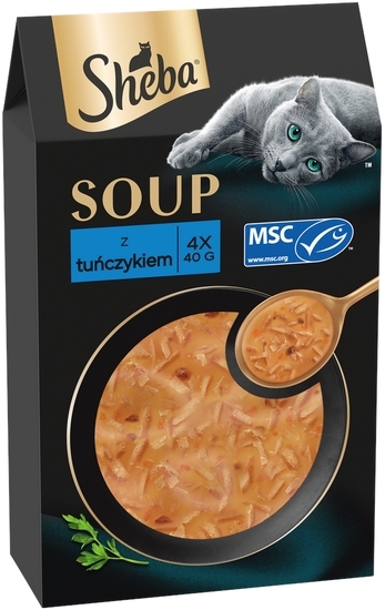 Sheba Soup tuńczyk w bulionie adult 40 g × 4