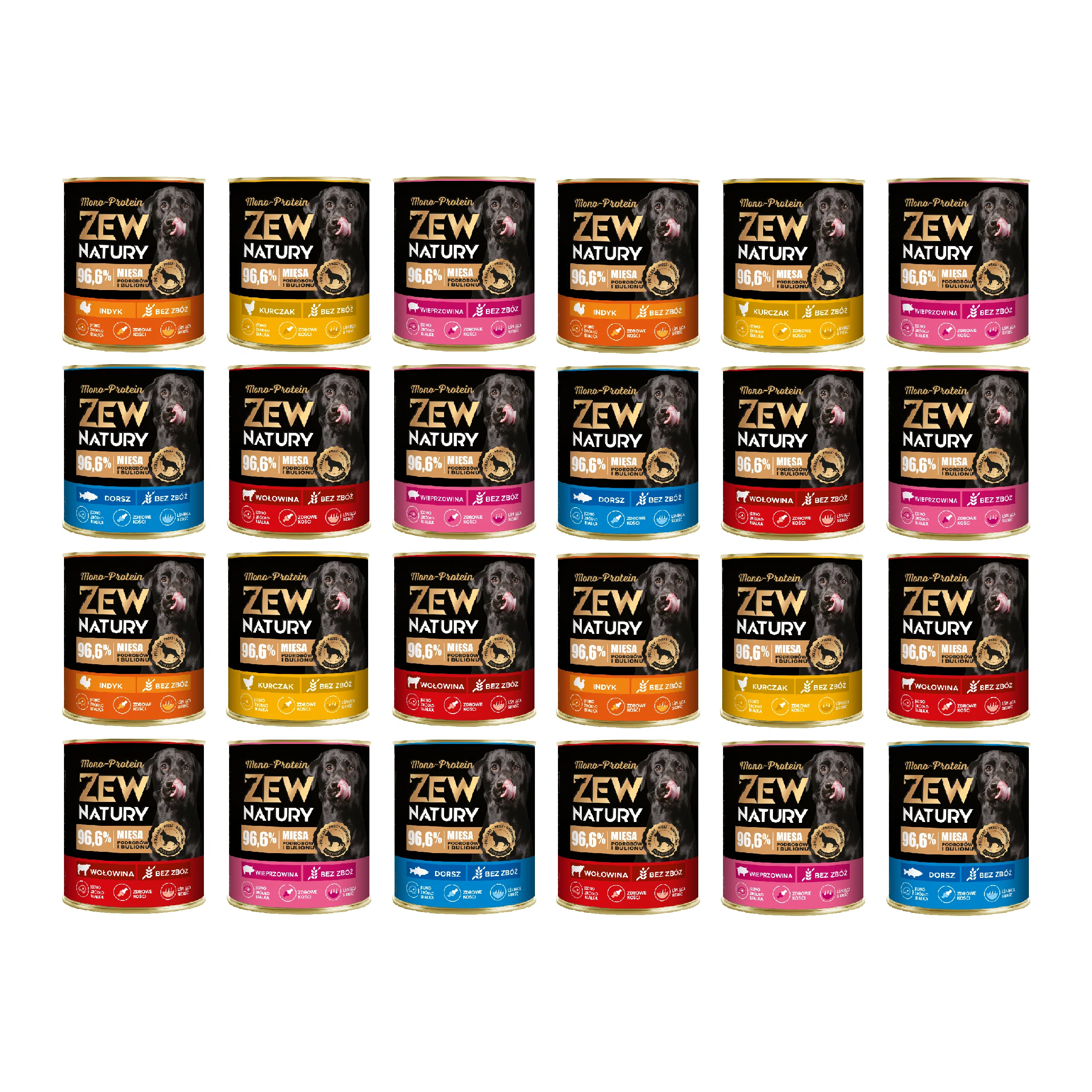 Zew Natury Mono-Protein dorsz, indyk, kurczak, wieprzowina, wołowina 800 g × 24