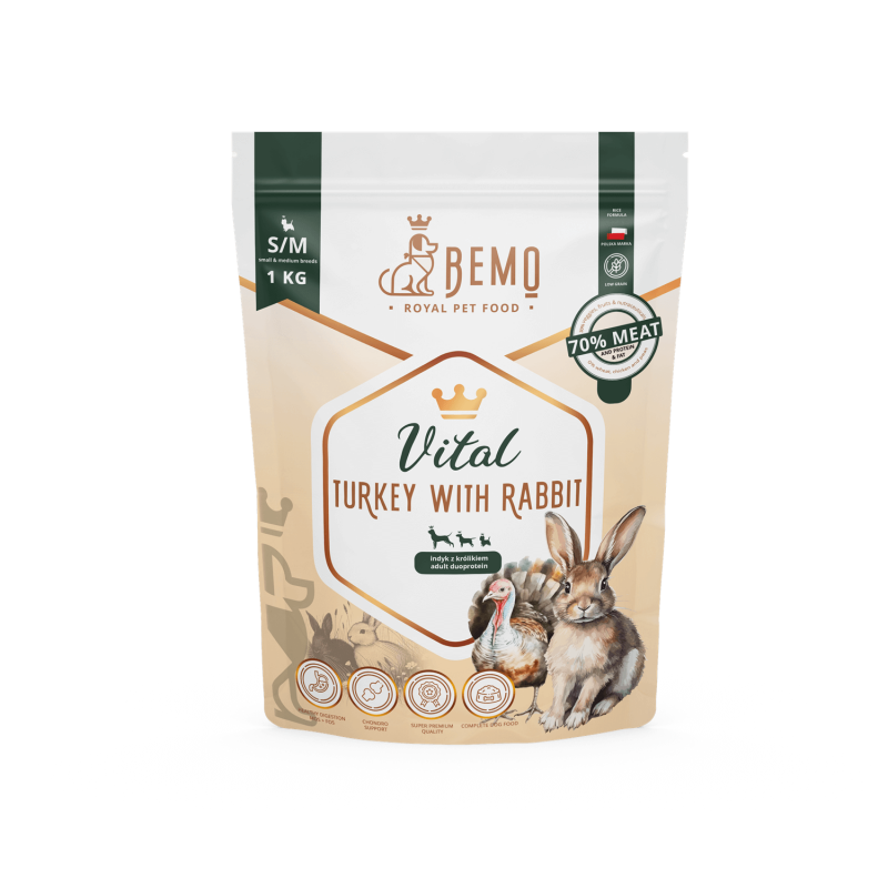 Bemo Vital indyk, królik małe rasy, średnie rasy 1 kg