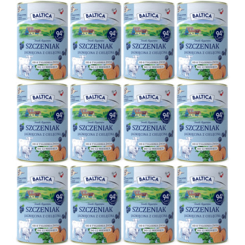 Baltica Smaki Regionów cielęcina, jagnięcina junior 400 g × 12