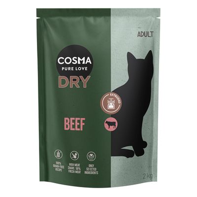 Cosma Extruded Indoor wołowina adult 2 kg × 2