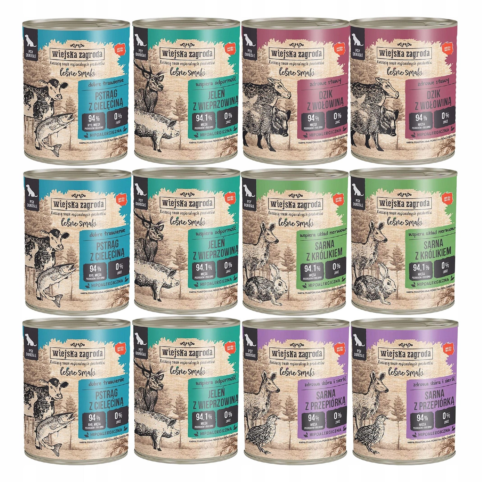 Wiejska Zagroda Leśne Smaki mix smaków 800 g × 12