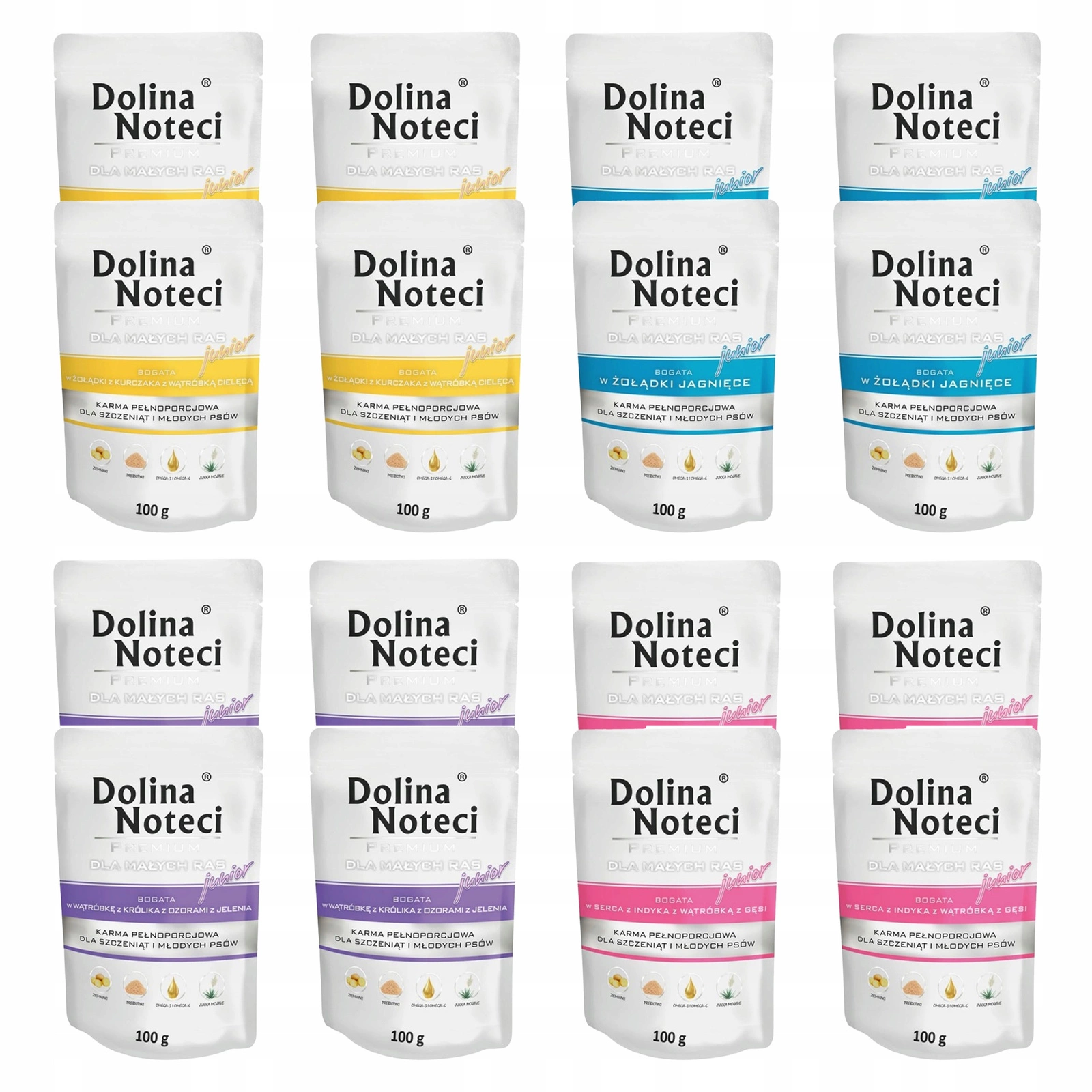 Dolina Noteci Premium mix smaków junior 100 g × 16