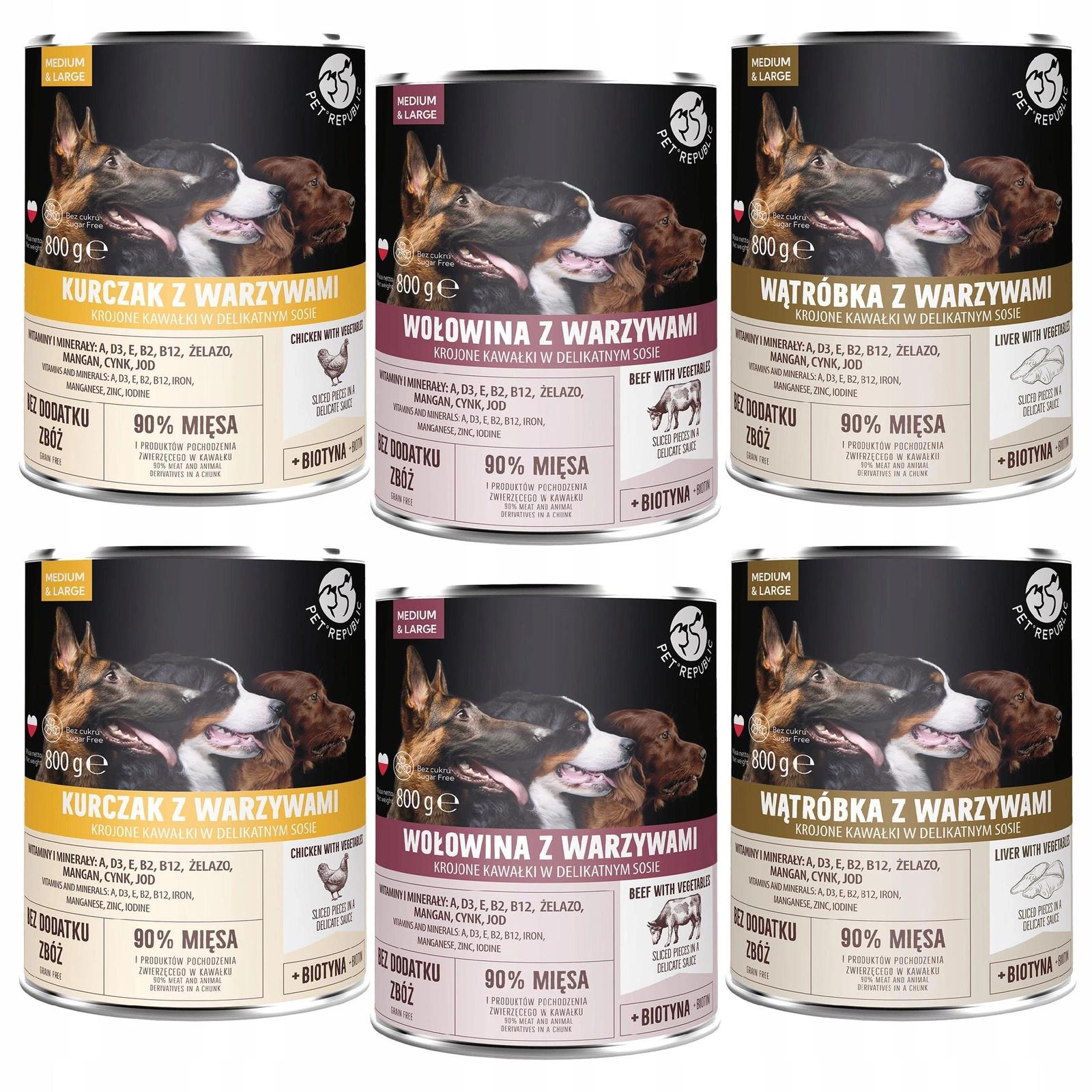 Pet Republic mix smaków 800 g × 6
