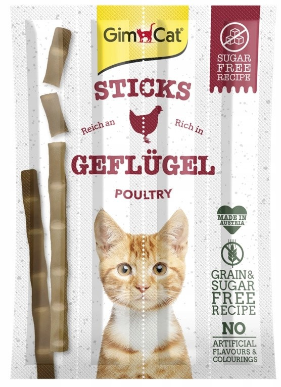 GimCat Sticks drób, wątróbka 5 g × 4
