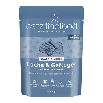 Catz Finefood Classic łosoś, drób 85 g × 16