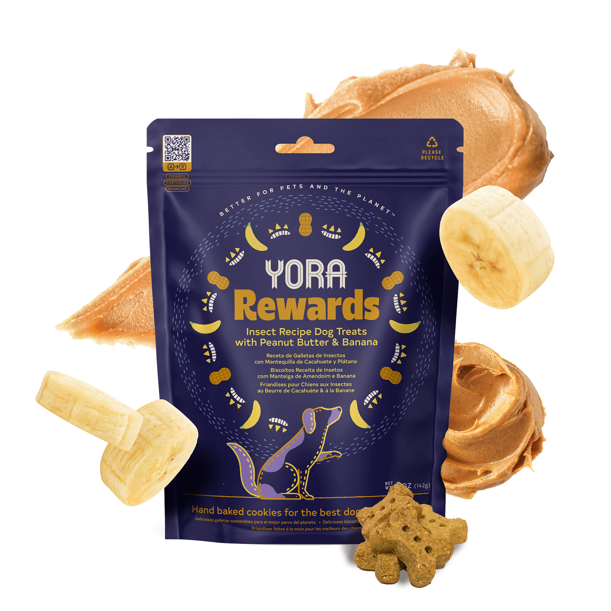 Yora Rewards owady z masłem orzechowym i bananem 100 g
