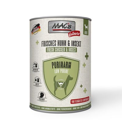 MAC's Dog Vetcare Purinarm kurczak, owady adult 400 g × 24