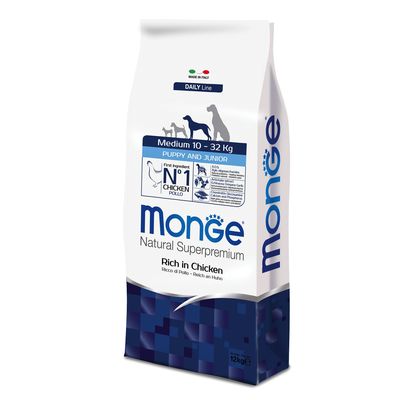 Monge kurczak junior średnie rasy 12 kg