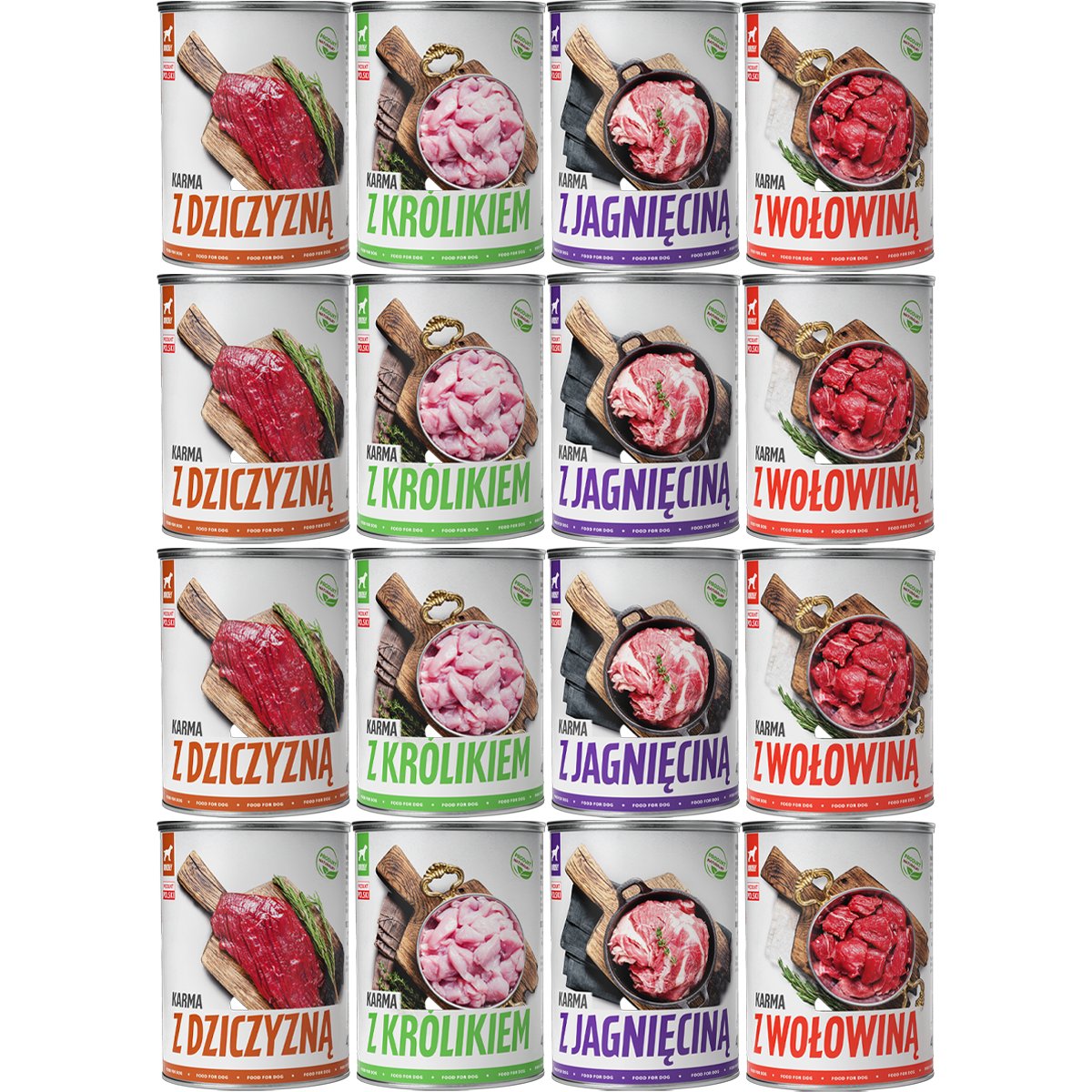 Tuf Tuf dziczyzna, jagnięcina, królik, wołowina 400 g × 12