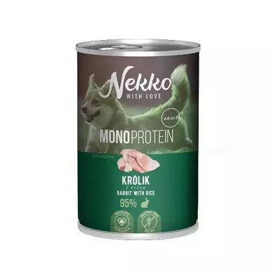 Nekko Monoprotein królik z ryżem adult 400 g
