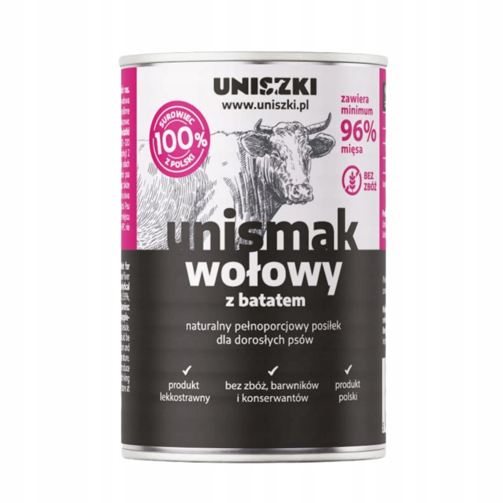 Uniszki Unismak wołowina z batatem adult 400 g