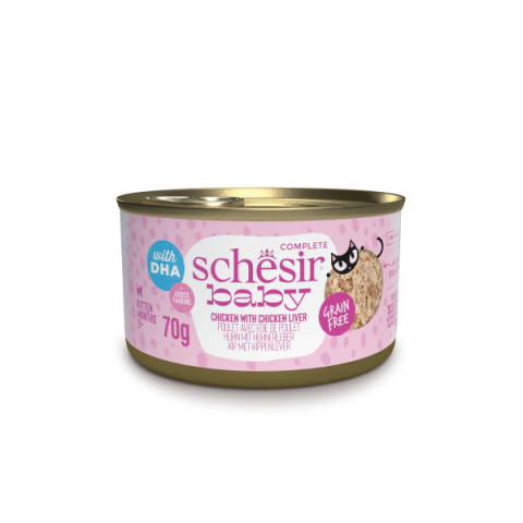 Schesir Baby kurczak z wątróbką kawałki kitten 70 g