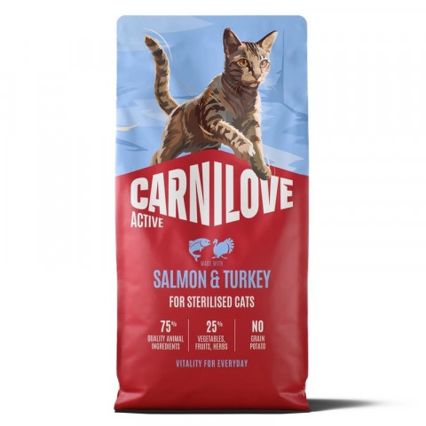 Carnilove Active Sterilised indyk, łosoś adult 6 kg