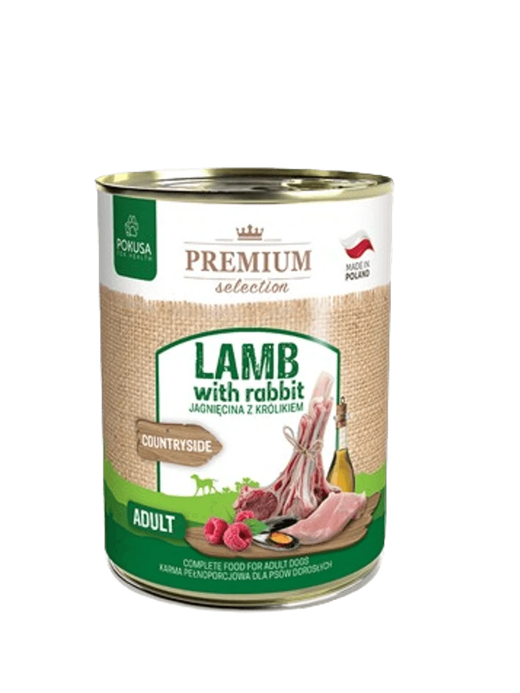 Pokusa Premium Selection jagnięcina, królik adult 400 g