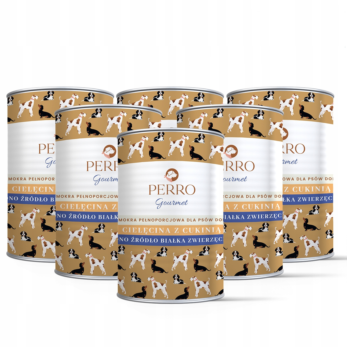 Perro Gourmet cielęcina z cukinią adult 400 g × 6