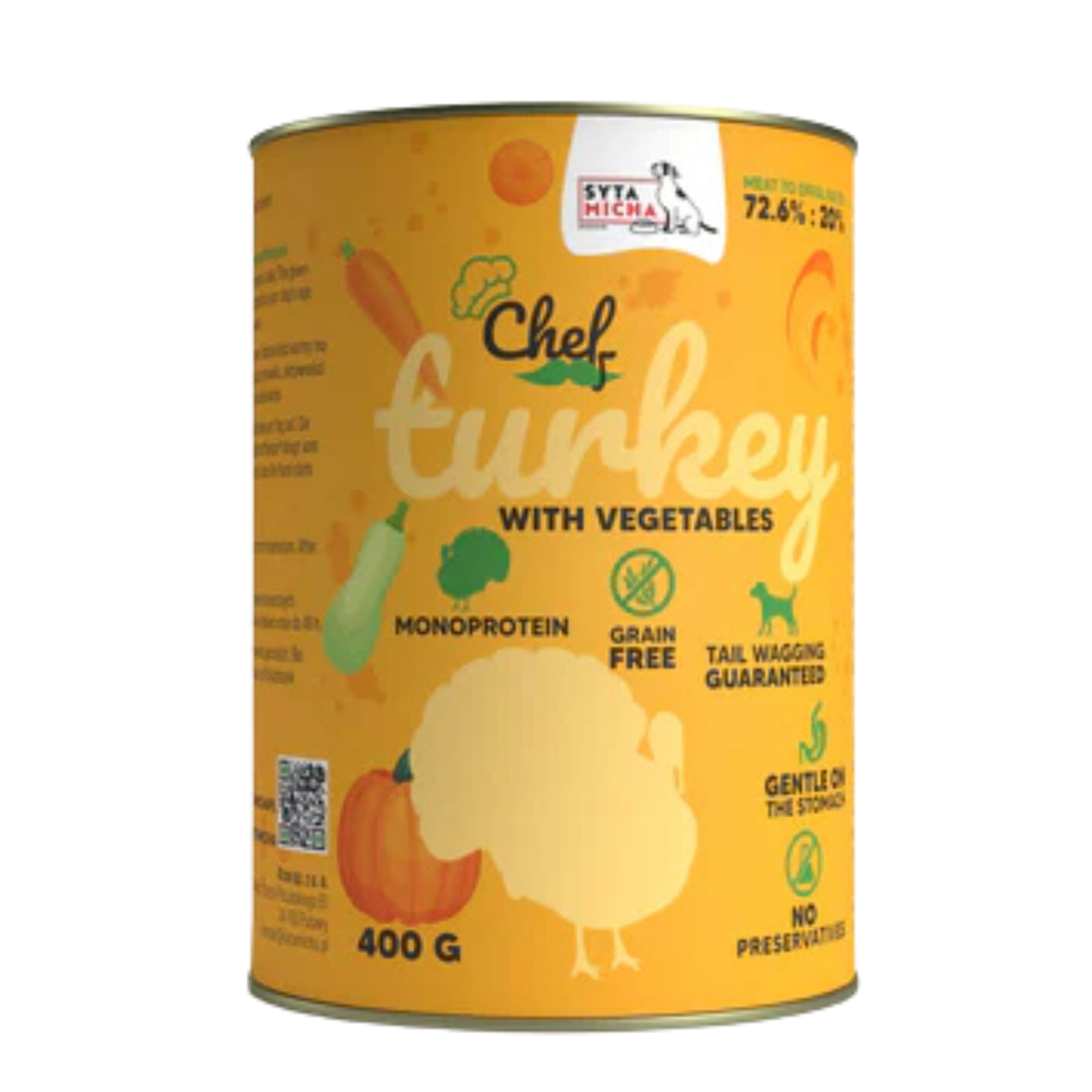 Syta Micha CHEF indyk z cukinią, dynią, marchewką adult 400 g