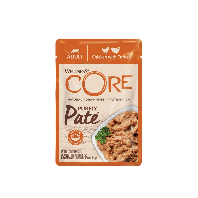 Wellness CORE Purely Pate indyk, kurczak pasztet adult 85 g × 8