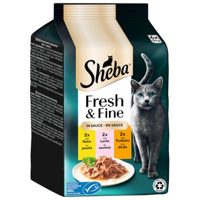 Sheba Fresh & Fine mix smaków w galaretce adult 50 g × 6