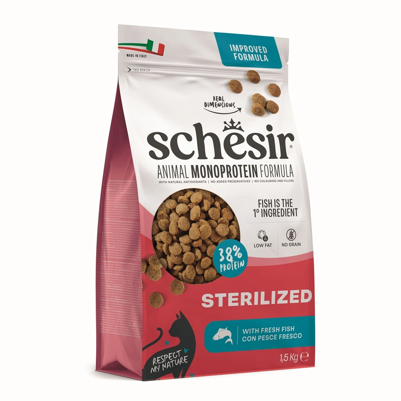 Schesir Animal Monoprotein Formula Sterilised ryba adult 1,5 kg