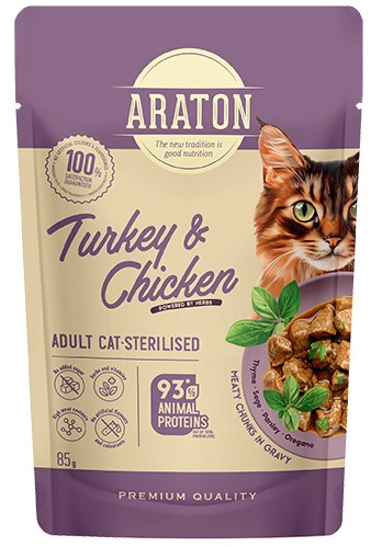 Araton Sterilised indyk, kurczak adult 85 g